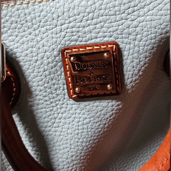 Dooney & Bourke Trudy SATCHEL Sky Blue and Brown Satchel - Picture 4 of 6